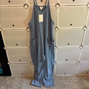 LuLaRoe Blue Sleeveless Jumpsuit